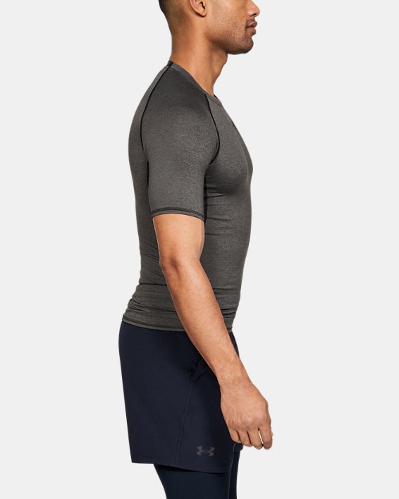 Men's UA HeatGear® Armour Short Sleeve Compression Shirt, Gray, pdpMainDesktop image number 2